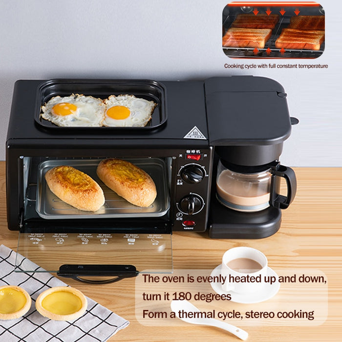 Backofen kaufen: 3-in-1-Frühstücksmaschine: Kaffeemaschine, Toaster, Hotdog-Maschine